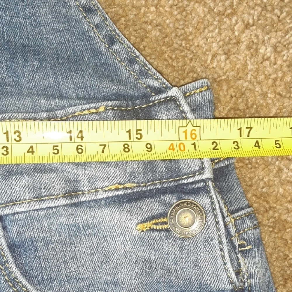 SO Blue Denim Overall Skirt with Contrast Stitching - Picture 5 of 8